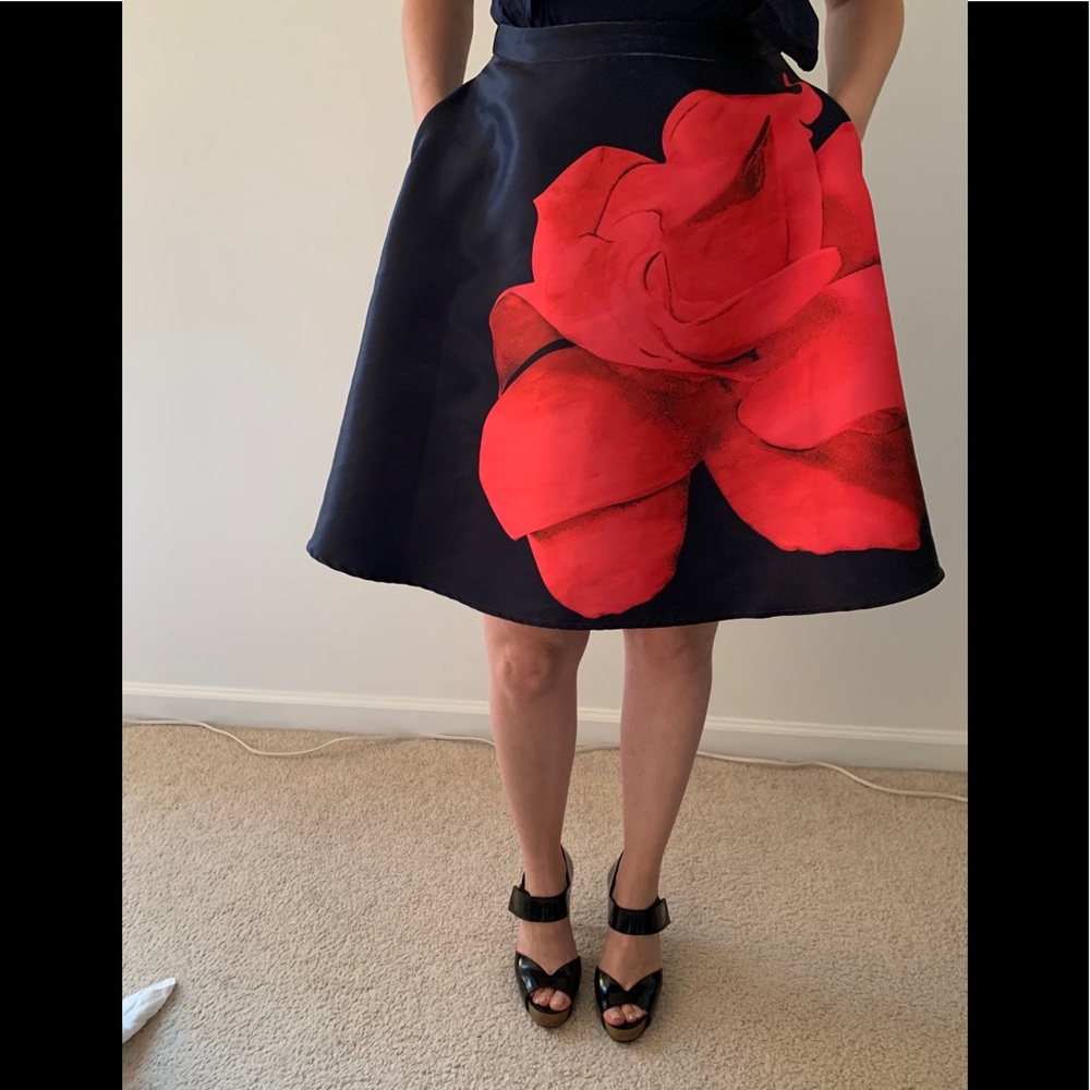 L'atiste navy rose skirt with pockets